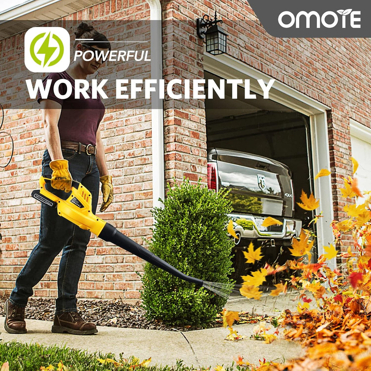 Cordless Electric Leaf Blower with Battery & Charger I87904