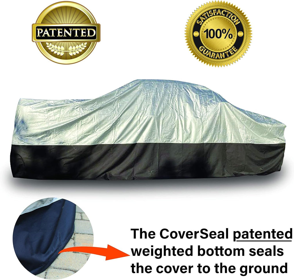 Heavy Duty Long Bed Truck Cover with Weighted Ground Conforming Apron Seal, 260" L x 80" W x 80" H O375674