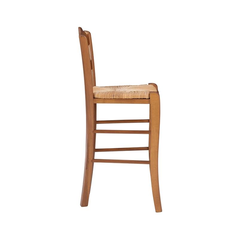 Set of Two Wood Counter Stools in Walnut W234405