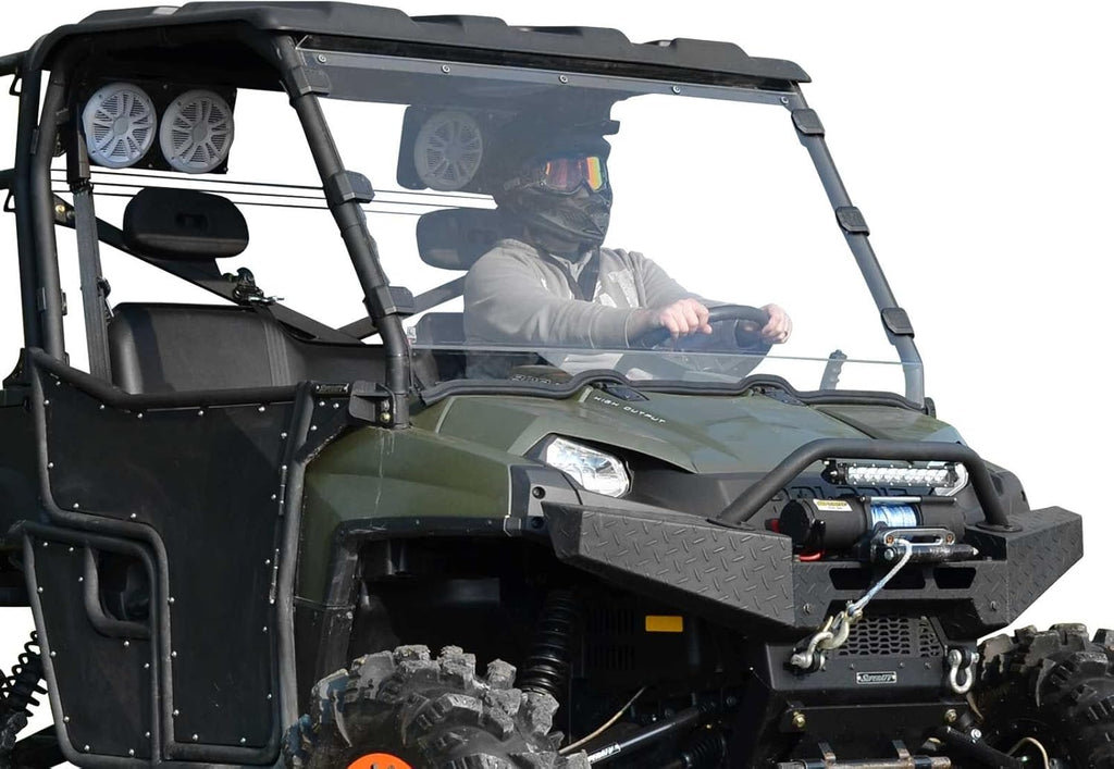 Heavy Duty Full Windshield for Polaris Ranger XP 800 / Ranger Crew / Ranger XP 800 6X6, 1/4 Clear Scratch Resistant Polycarbonate R335537