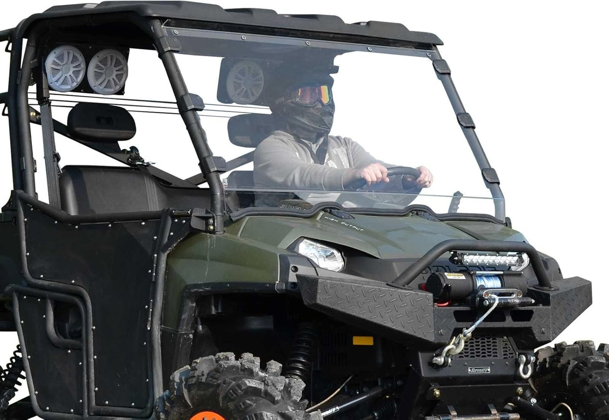 Heavy Duty Full Windshield for Polaris Ranger XP 800 / Ranger Crew / Ranger XP 800 6X6, 1/4 Clear Scratch Resistant Polycarbonate R335537