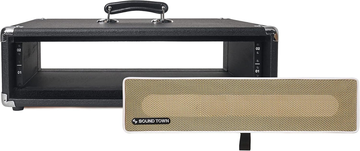 2U Amp Rack Case, 12.5 Depth, Black H12098