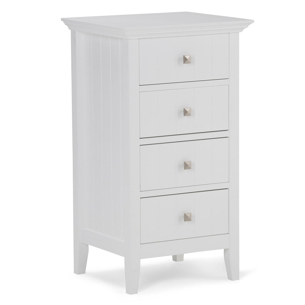 Four Drawer Floor Storage Cabinet in Pure White M866421