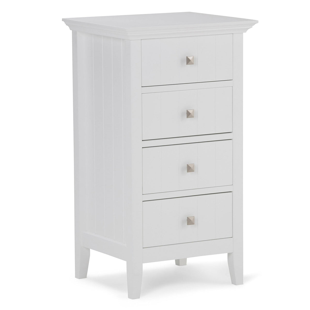 Four Drawer Floor Storage Cabinet in Pure White M866421