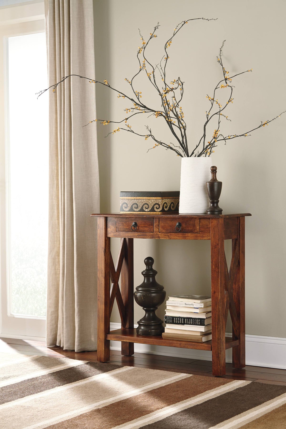 Brown Console Sofa Table J4344