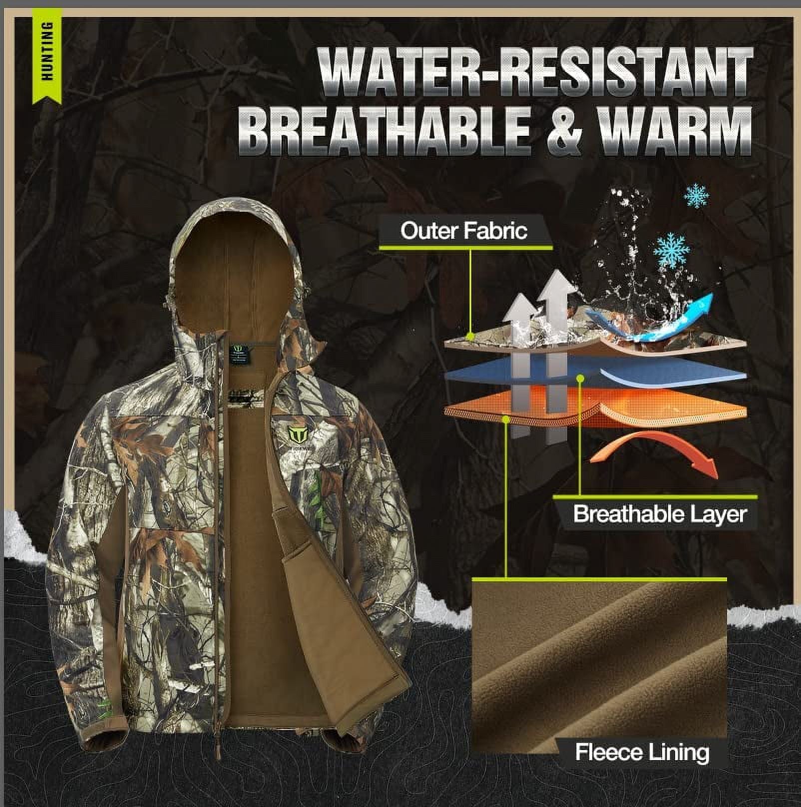 Hunting Jacket and Pants with Fleece Lining O659