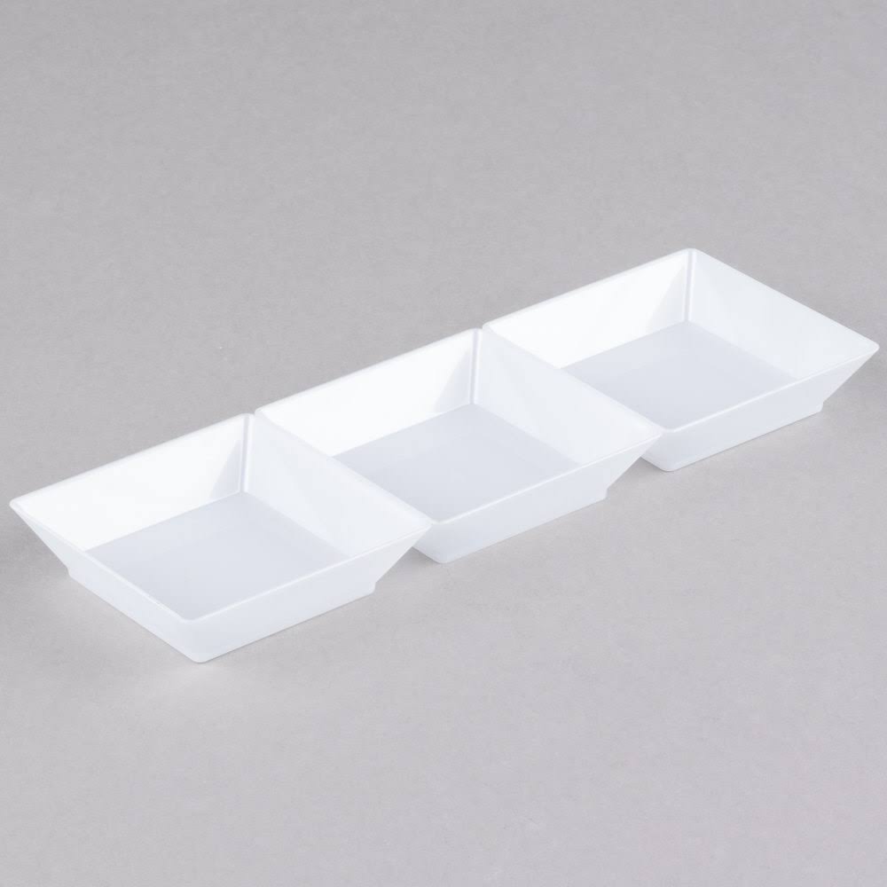 White Plastic Sectional Tiny Tray L864