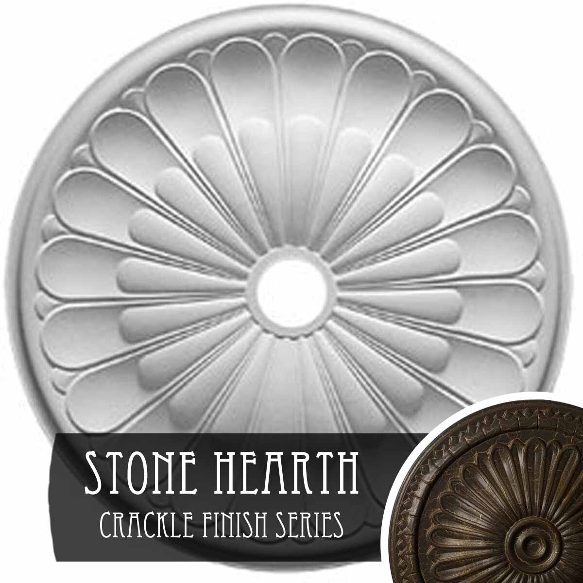 Stone Heart Ceiling Medallion U3466