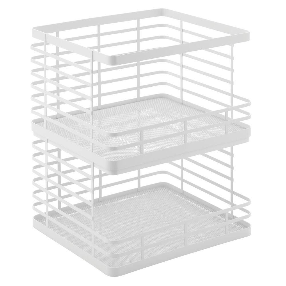 2 Pack Matte White Metal Wire Kitchen Cabinets U962219