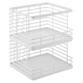 2 Pack Matte White Metal Wire Kitchen Cabinets U962219
