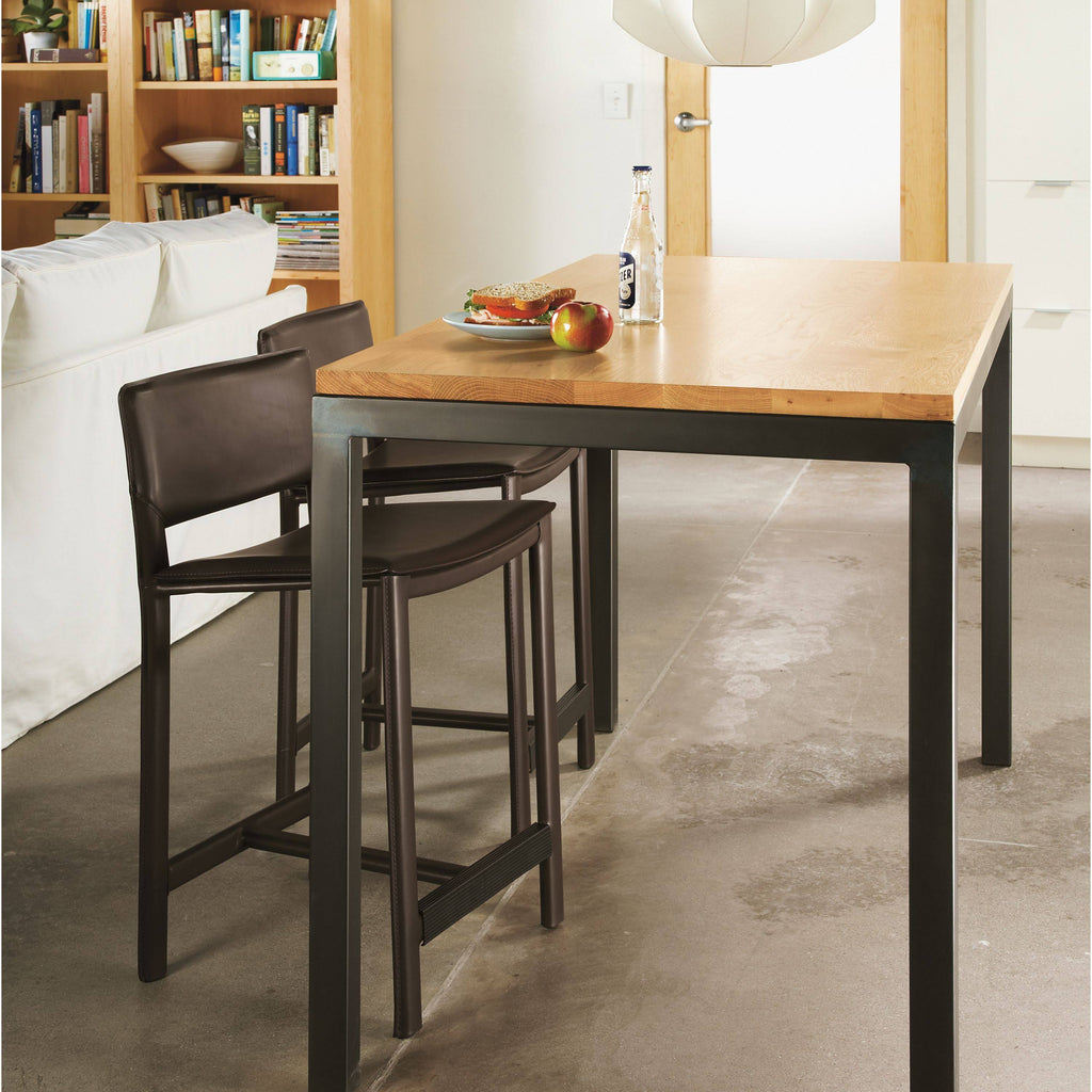 White Parsons Counter Table with White Quartz Top X210