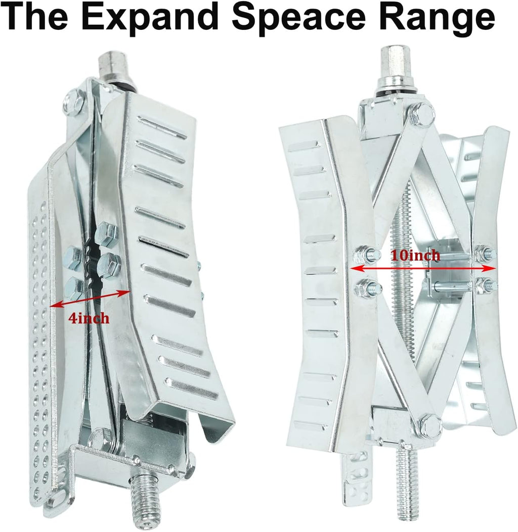 2 Set Wheel Chock Stabilizer Tire Locking Chock with Crank Handle S893082