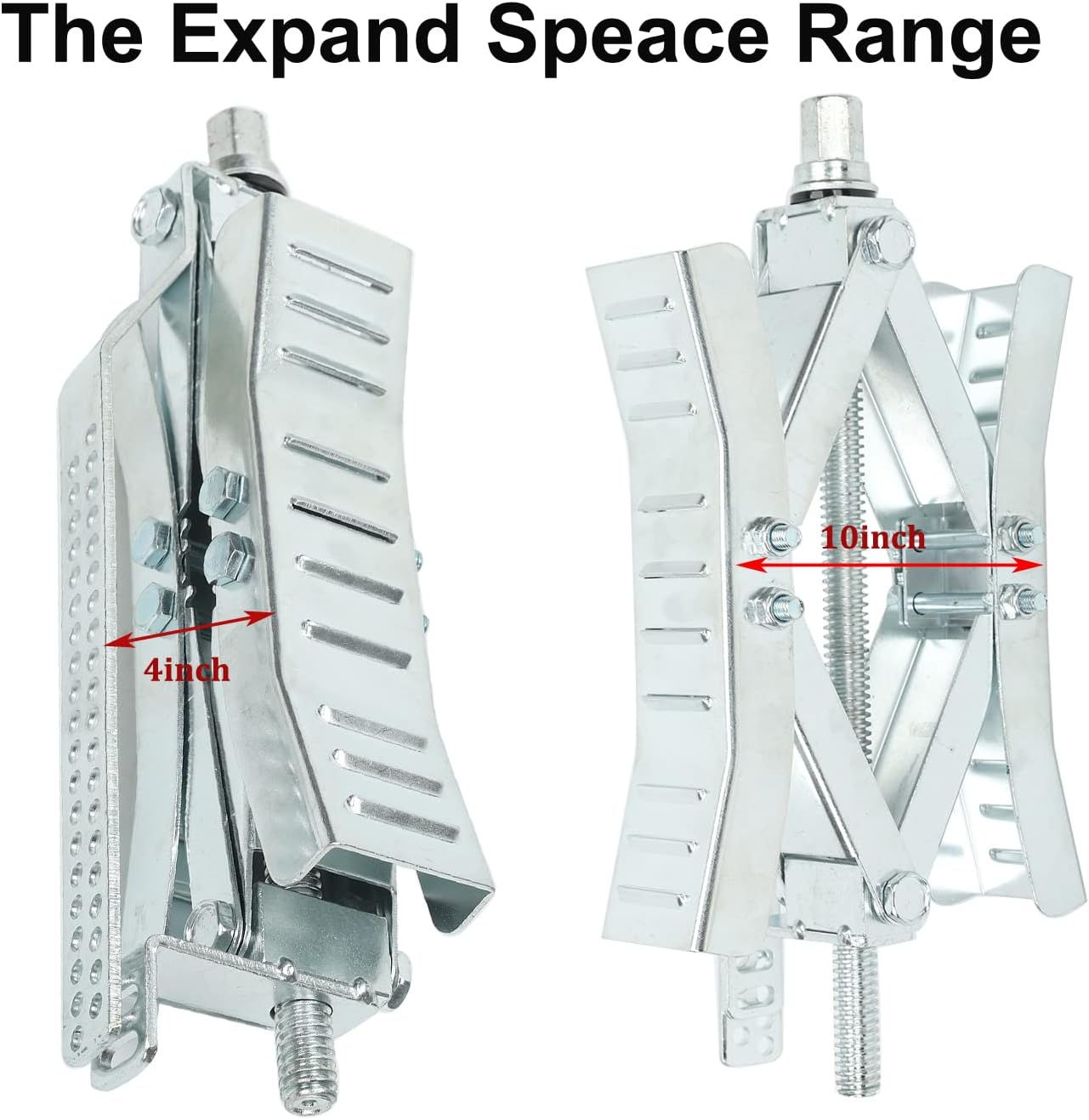 2 Set Wheel Chock Stabilizer Tire Locking Chock with Crank Handle S893082