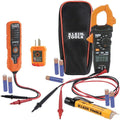 Electrical Voltage Test Kit with Clamp Meter, Three Testers, Test Leads, Pouch and Batteries M7242