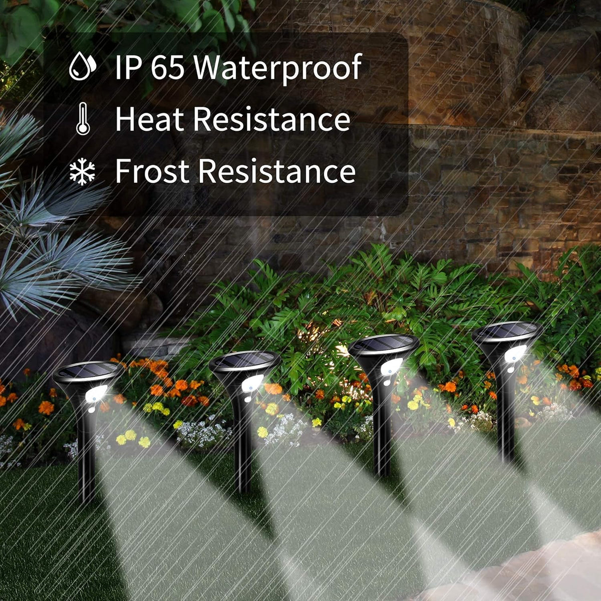 Black Solar Powered Pathway Lights W52308