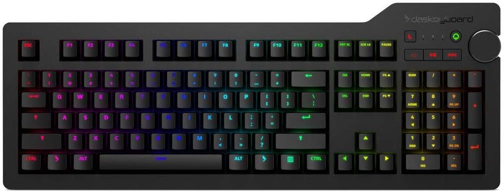 Blank Wired Mechanical Keyboard with Cherry MX Blue Switches, Aluminum Top, 104 Keys N2616