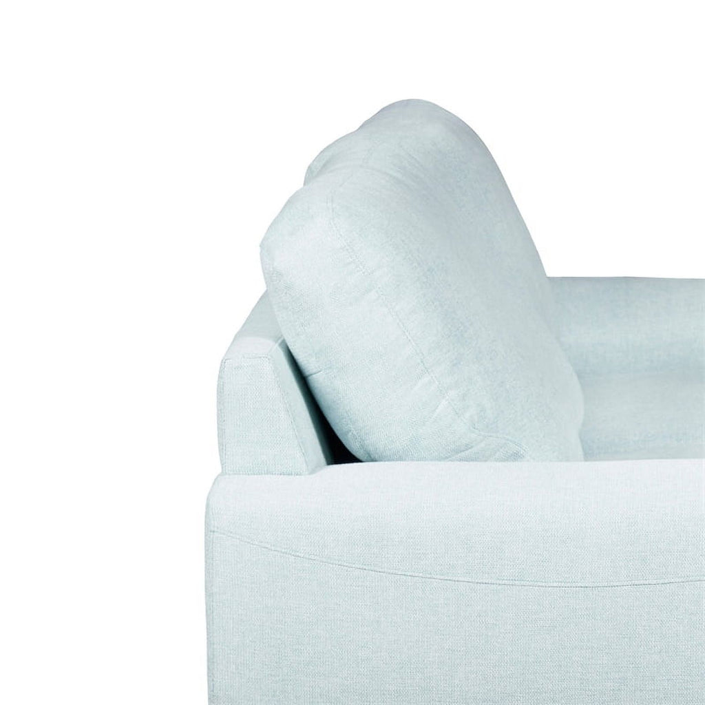 Light Blue Fabric Upholstered Wooden Sofa Q463138