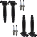 4pcs Racing Ignition Coil Pack And Platinum Spark Plug Compatible with Nissan Sentra 2000 2001 1.8L J8821