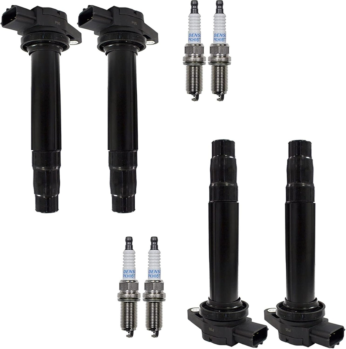 4pcs Racing Ignition Coil Pack And Platinum Spark Plug Compatible with Nissan Sentra 2000 2001 1.8L J8821