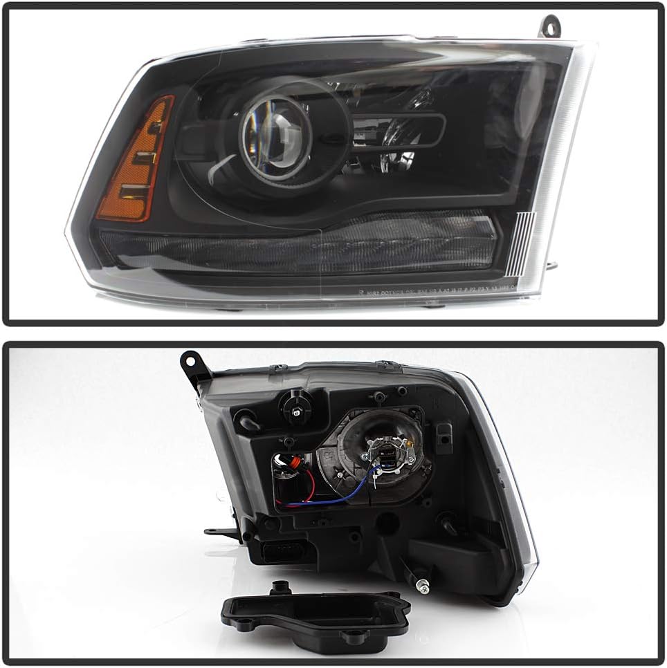 White LED DRL Headlights Assembly W786