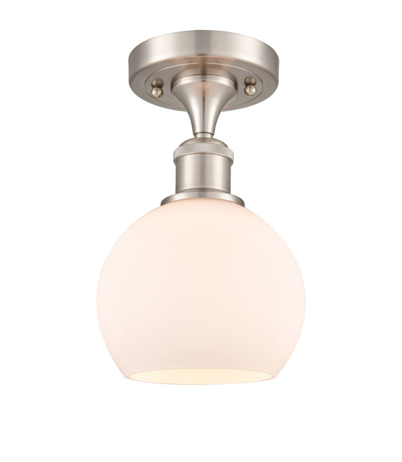Brushed Satin Nickel Semi-Flush Mount Light C185