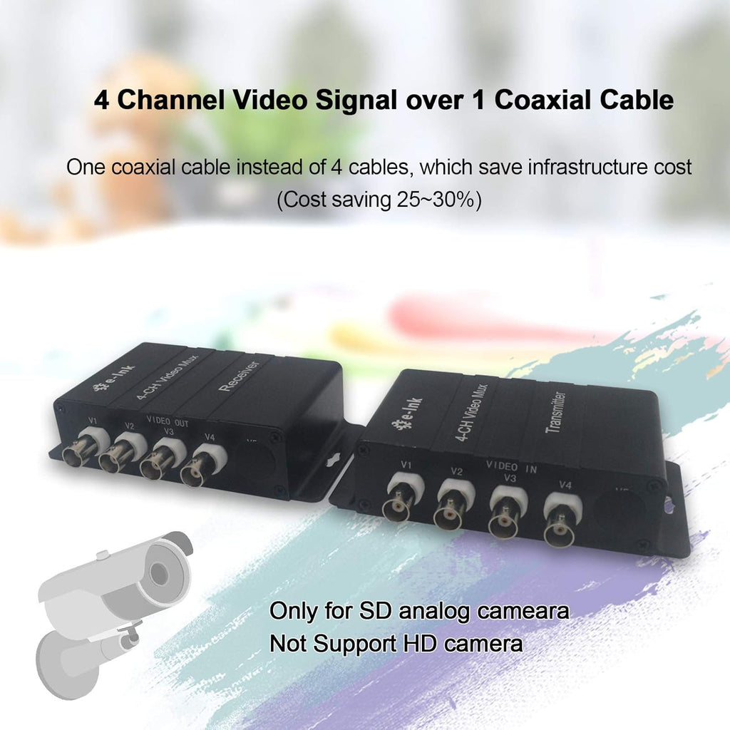 4 Channel Video Multiplexer over 1 Coaxial Cable V906