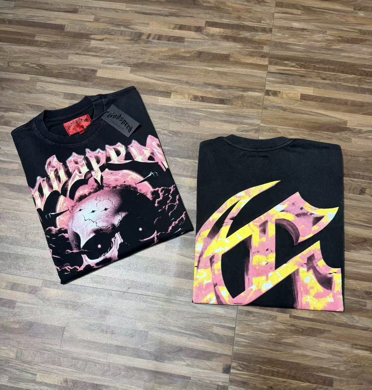 Godspeed E Pluribus Unum Skull Graphic T-Shirt