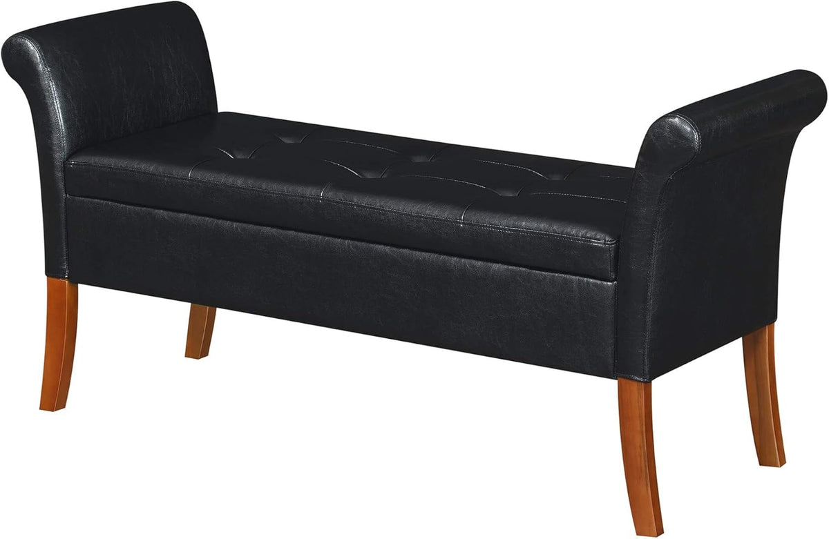 Beige Botanical Storage Bench Z546