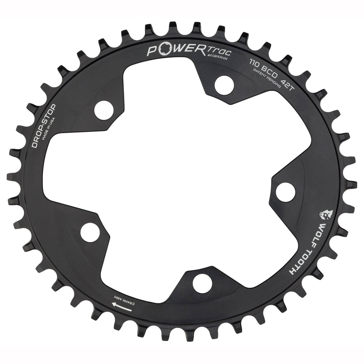 Black Elliptical Chainring 40T x 110 BCD F449516