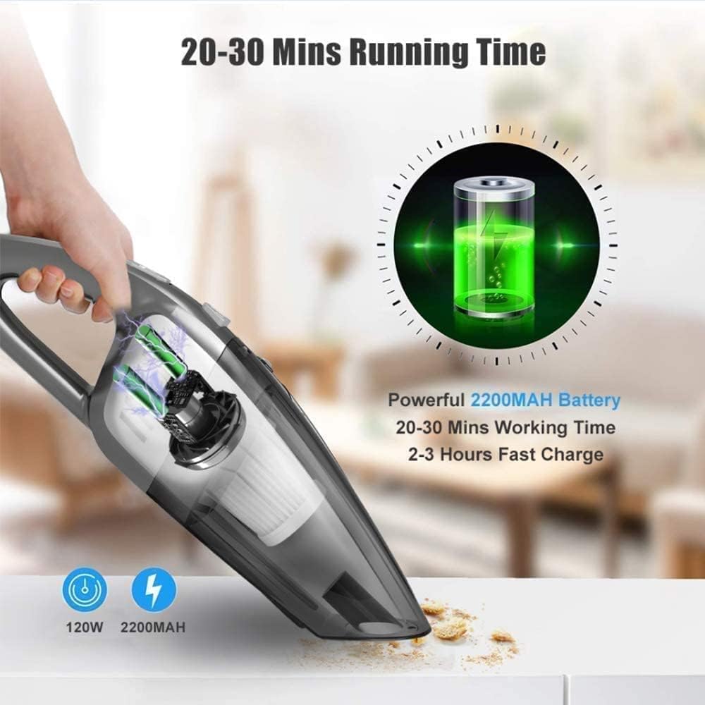 Portable Cordless Car Handheld Vacuum Cleaner, 8000PA, 120W, Wet & Dry Use G75003