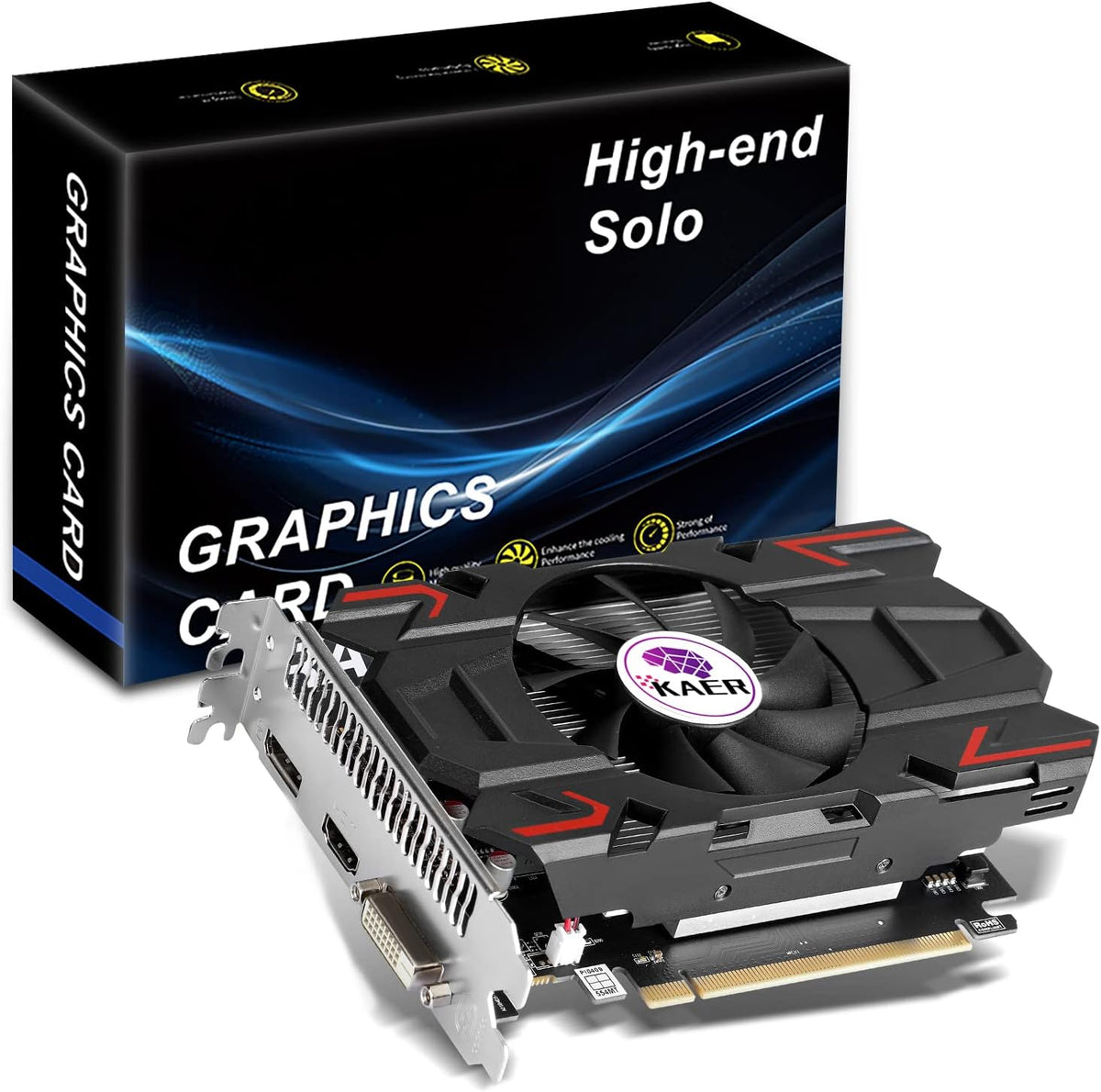 AMD Radeon RX 550 Graphics Card, 4GB, GDDR5, 128 Bit, PCI Express 3.0 X8, DP/HDMI/DVI-D M54286