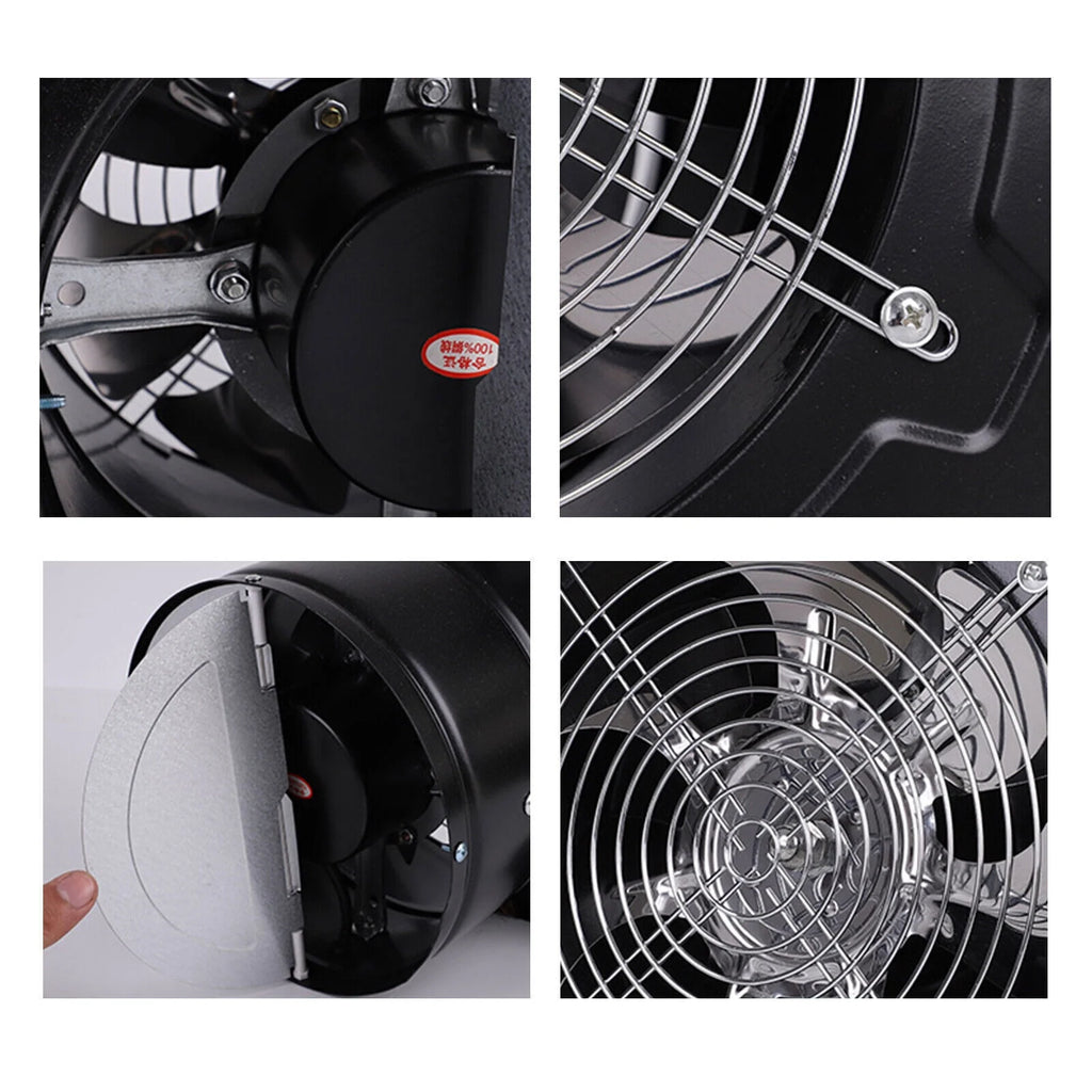7" 50W Wall Exhaust Fan Metal Plate Axial Ventilation C19934