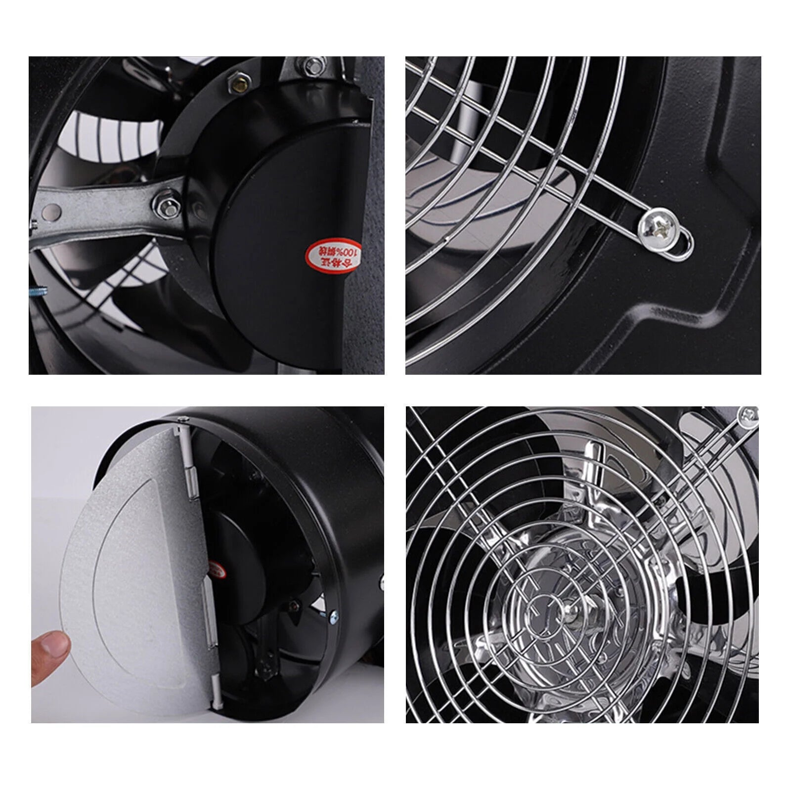7" 50W Wall Exhaust Fan Metal Plate Axial Ventilation C19934