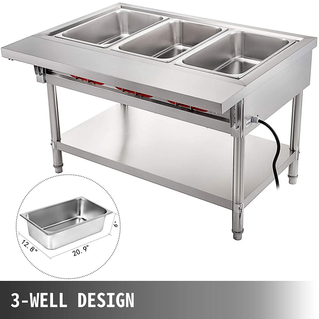 3 Pot Commercial Electric Food Warmer W44204