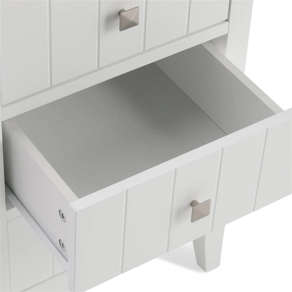 Four Drawer Floor Storage Cabinet in Pure White M866421
