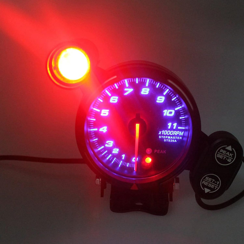 3.6 Car Tachometer Gauge Kit with Adjustable Shift Light C77501