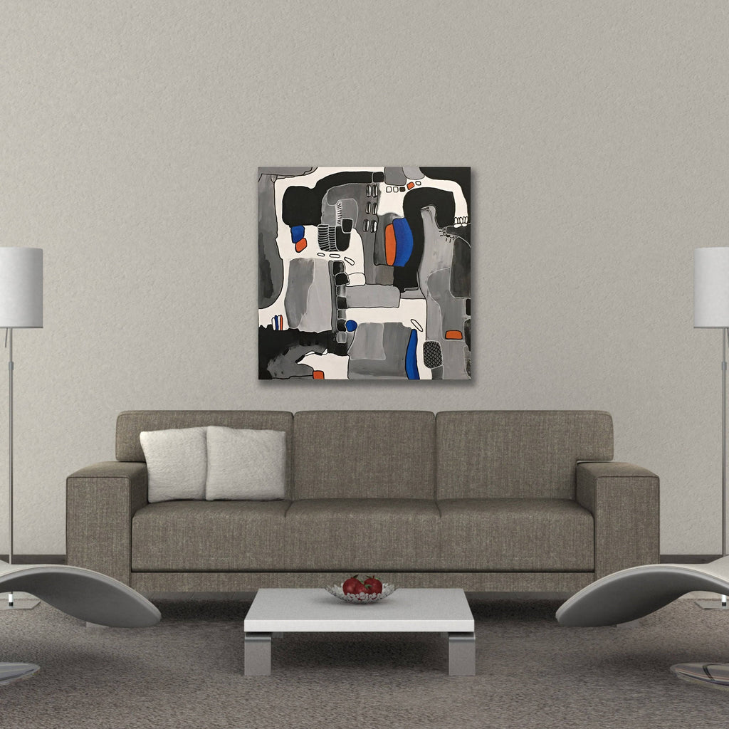 Gray Canvas Wall Art D255