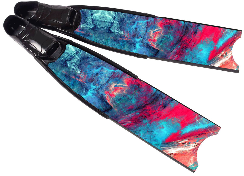 Carbon Fiber Full Foot Free-Diving Fins, Black/Black, Art(37-38) L980194
