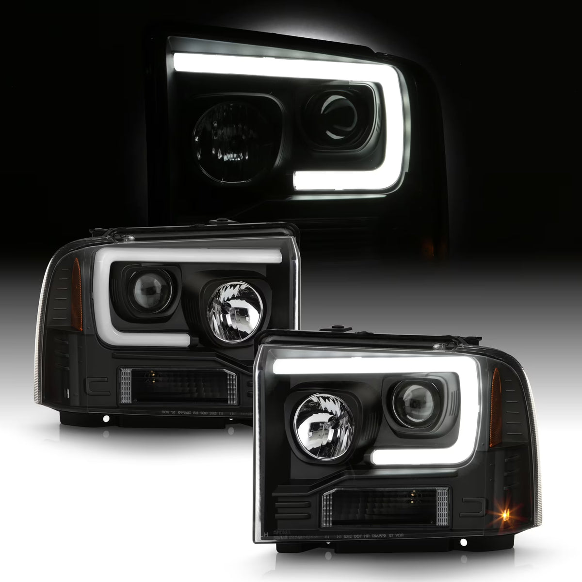 Black LED Projector Headlights for Ford F250 F350 F450 F550 Super Duty Z352876