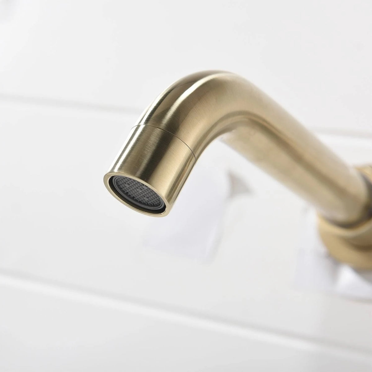 Yellow Wall Mount Single Handle Bathroom Sink Faucet with Drain V3915