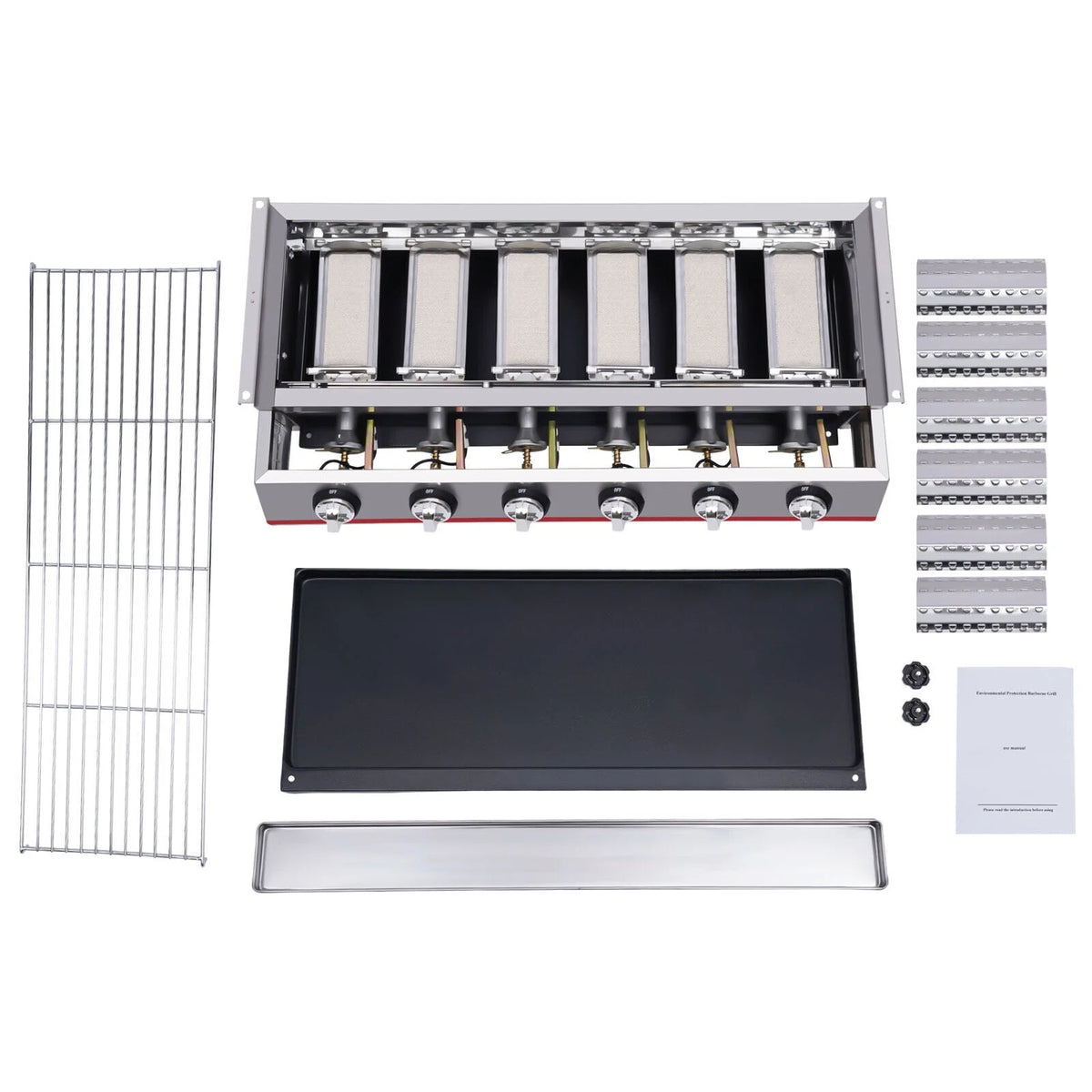 6 Burner LPG Gas Grill Griddle D46120