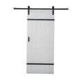 Bright White MDF Sliding Barn Door with Hardware Kit V86007