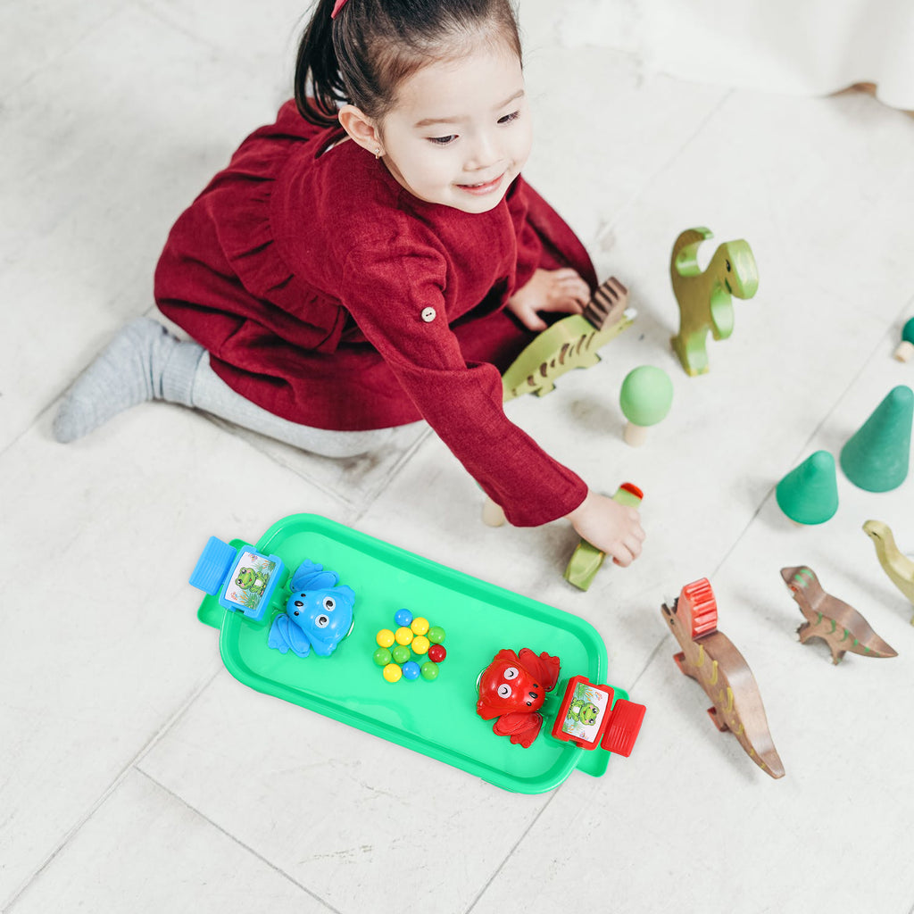 Frog Travel Board Frogs Eating Beads Kids Plastic Toy B649