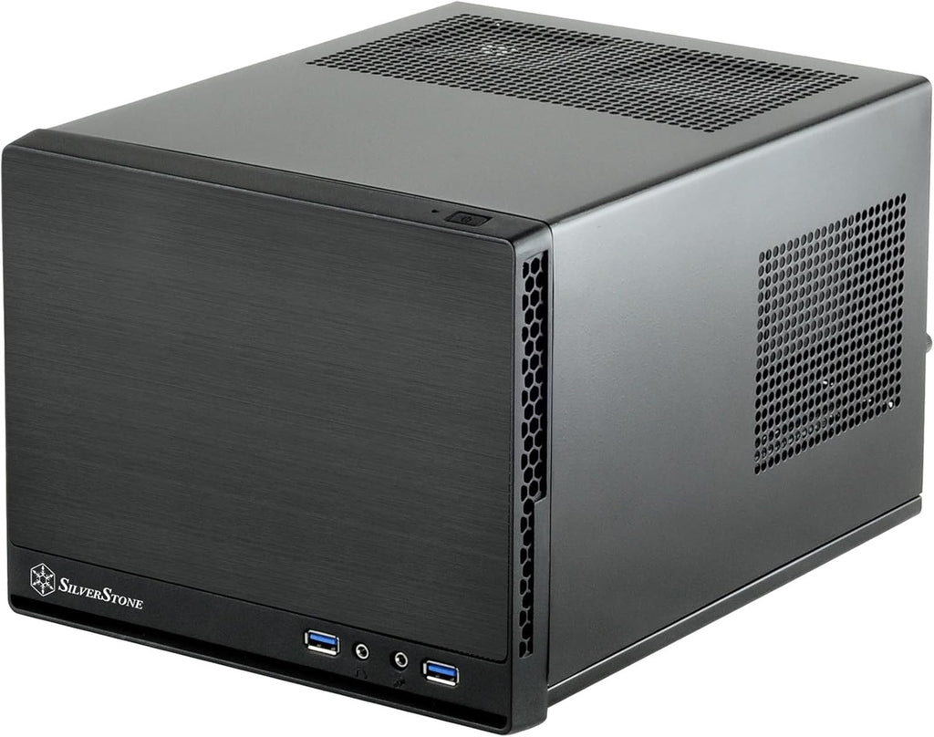 Black Ultra Compact Mini-ITX Computer Case with Mesh Front Panel K760712
