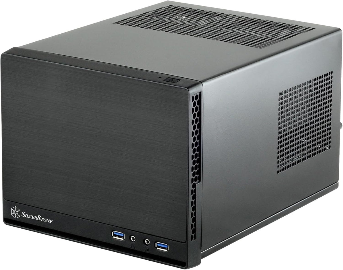 Black Ultra Compact Mini-ITX Computer Case with Mesh Front Panel K760712