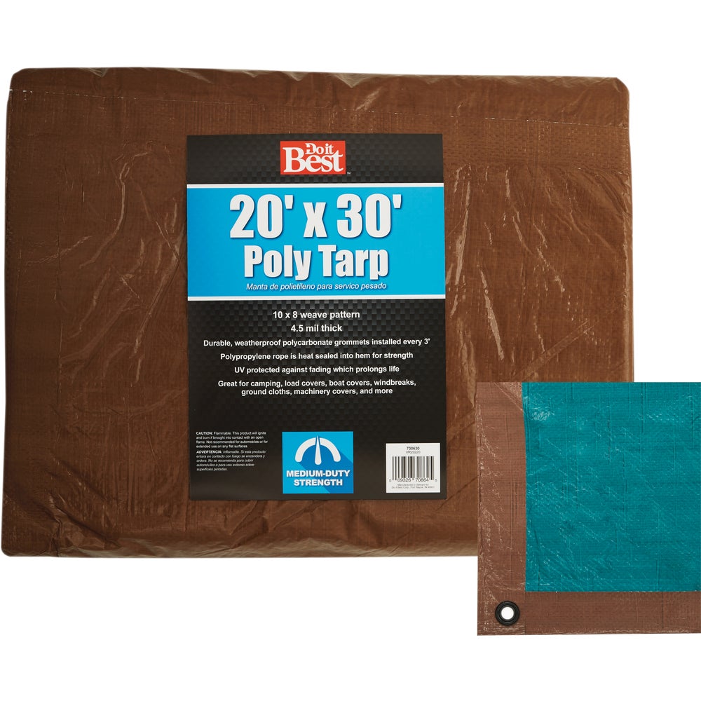 Green/Brown Woven Poly Tarp K452464