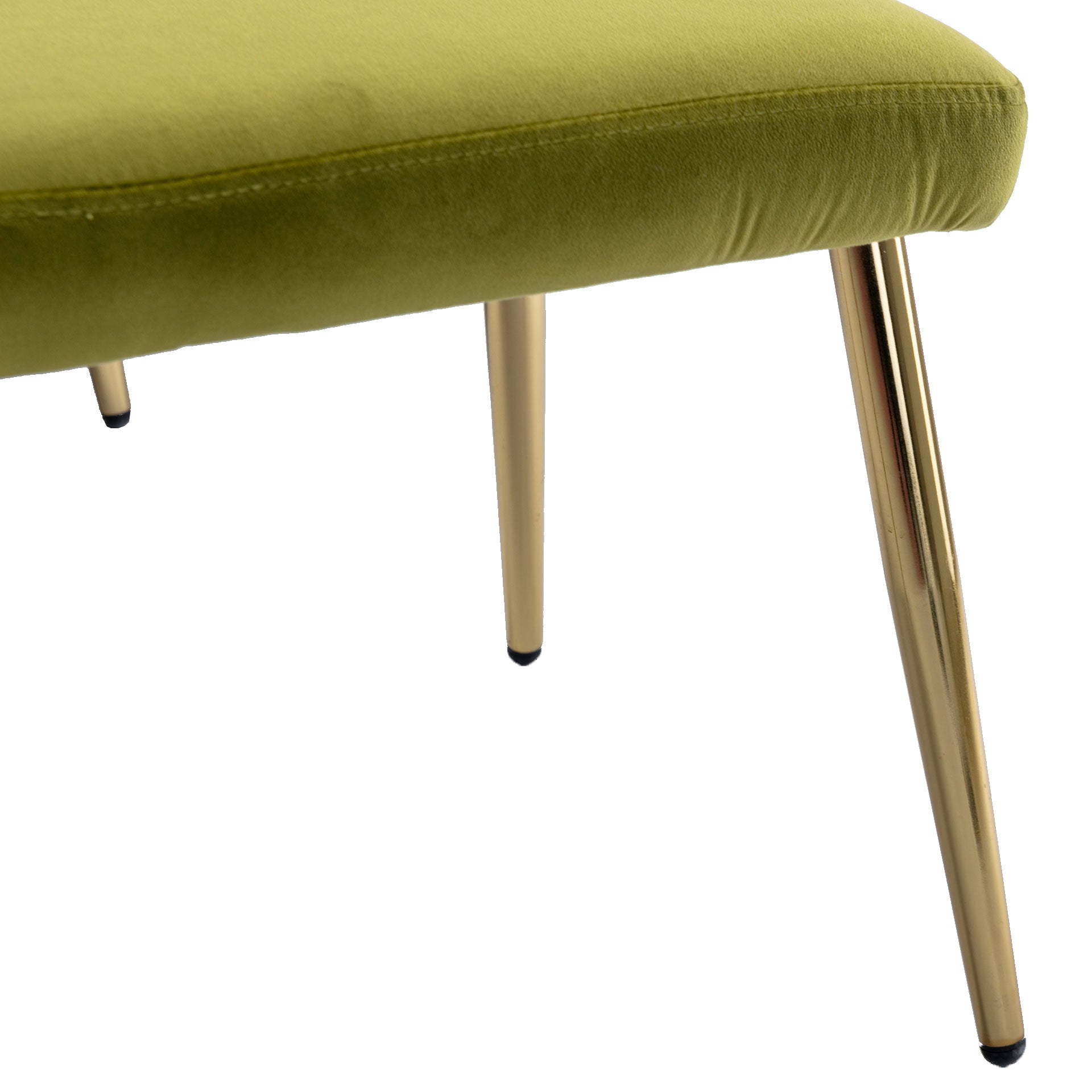 Olive Green Velvet Tufted Accent Chair with Ottoman J926168
