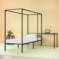 Twin Canopy Bed Frame with Desk X93395