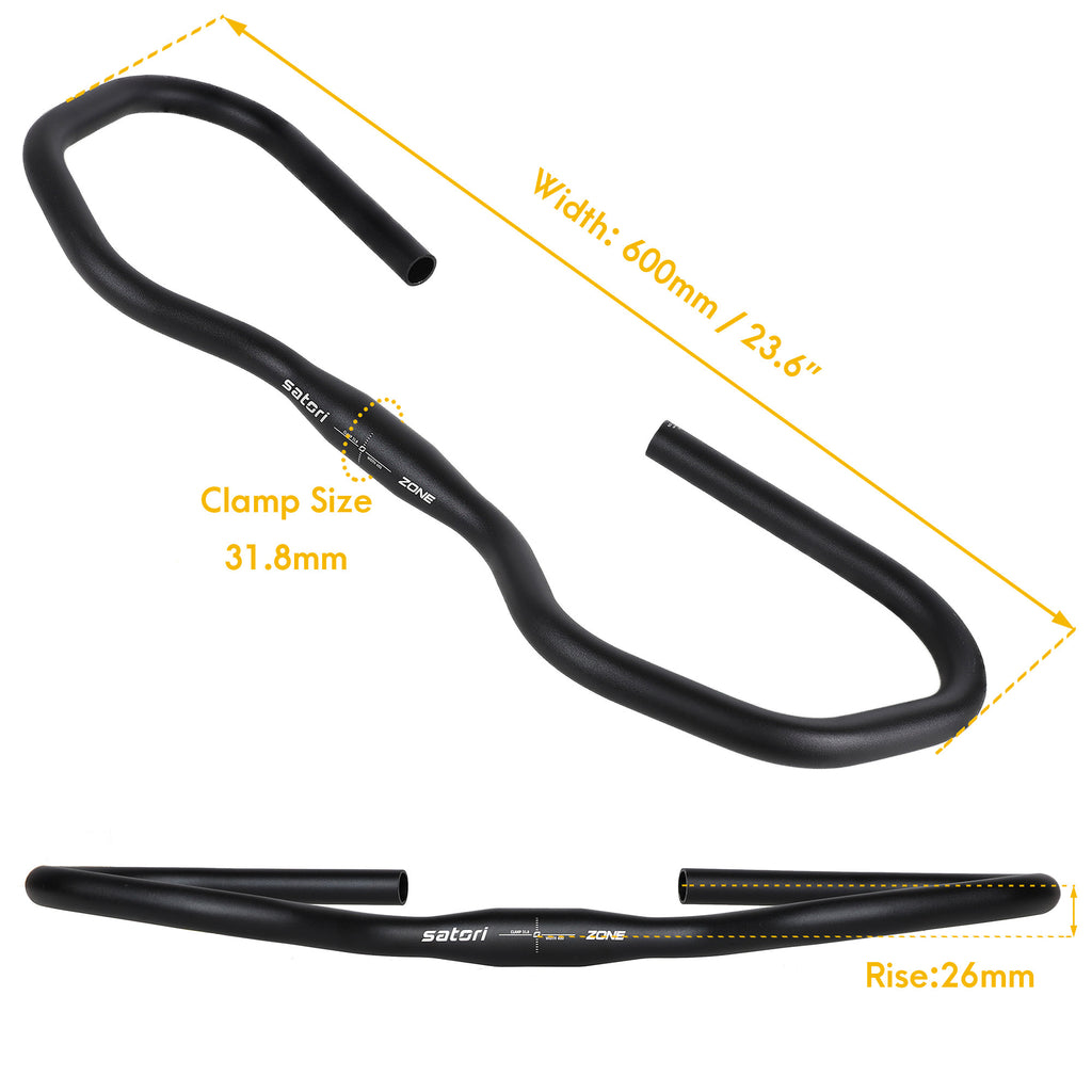 Aluminum Butterfly Handlebar 31.8x600mm W554