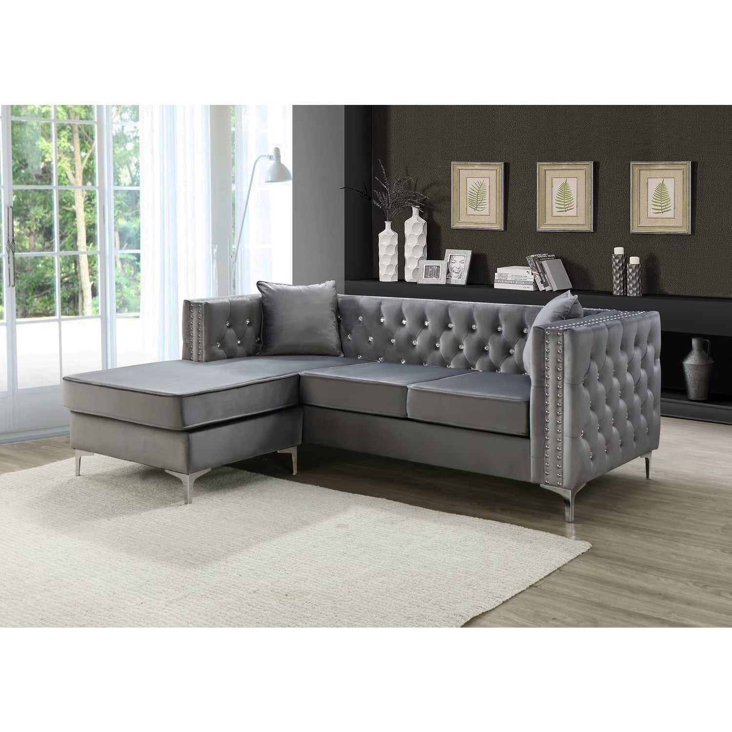 Gray Sofa Chaise I625030